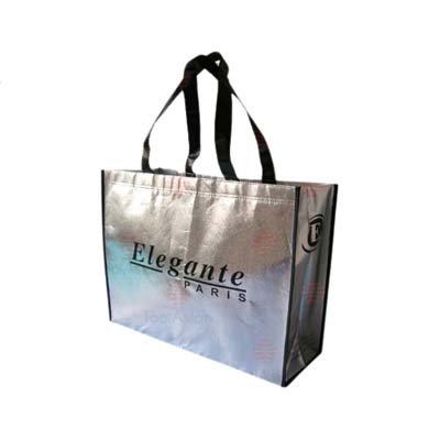 Silver Mettalic Non Woven Shopping Bag